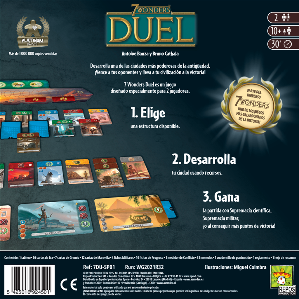 7 Wonders Duel - Juegos de mesa - Adani Store