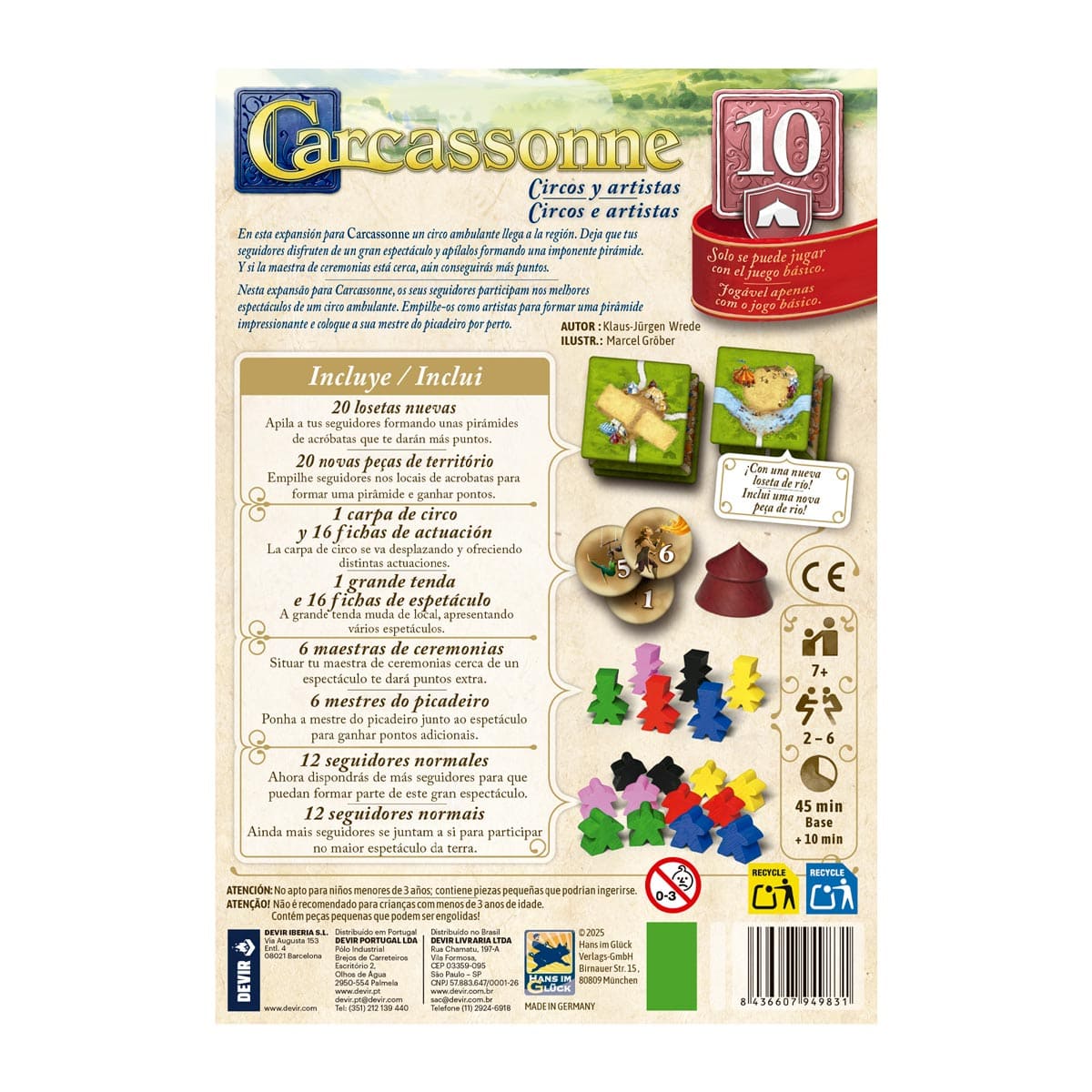 Carcassonne: Circos y Artistas - Juegos de mesa - Adani Store