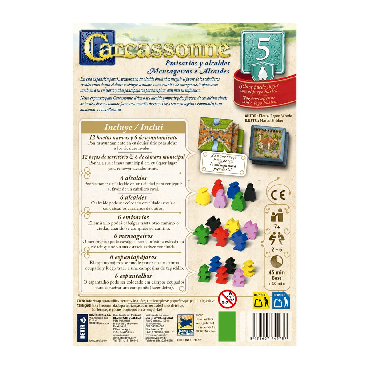 Carcassonne: Emisarios y Alcaldes - Juegos de mesa - Adani Store