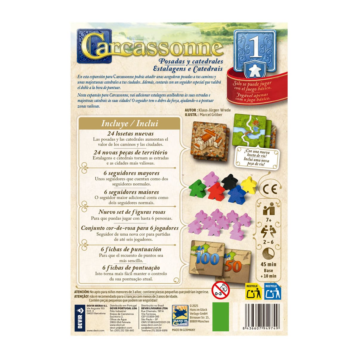 Carcassonne: Posadas y Catedrales - Juegos de mesa - Adani Store