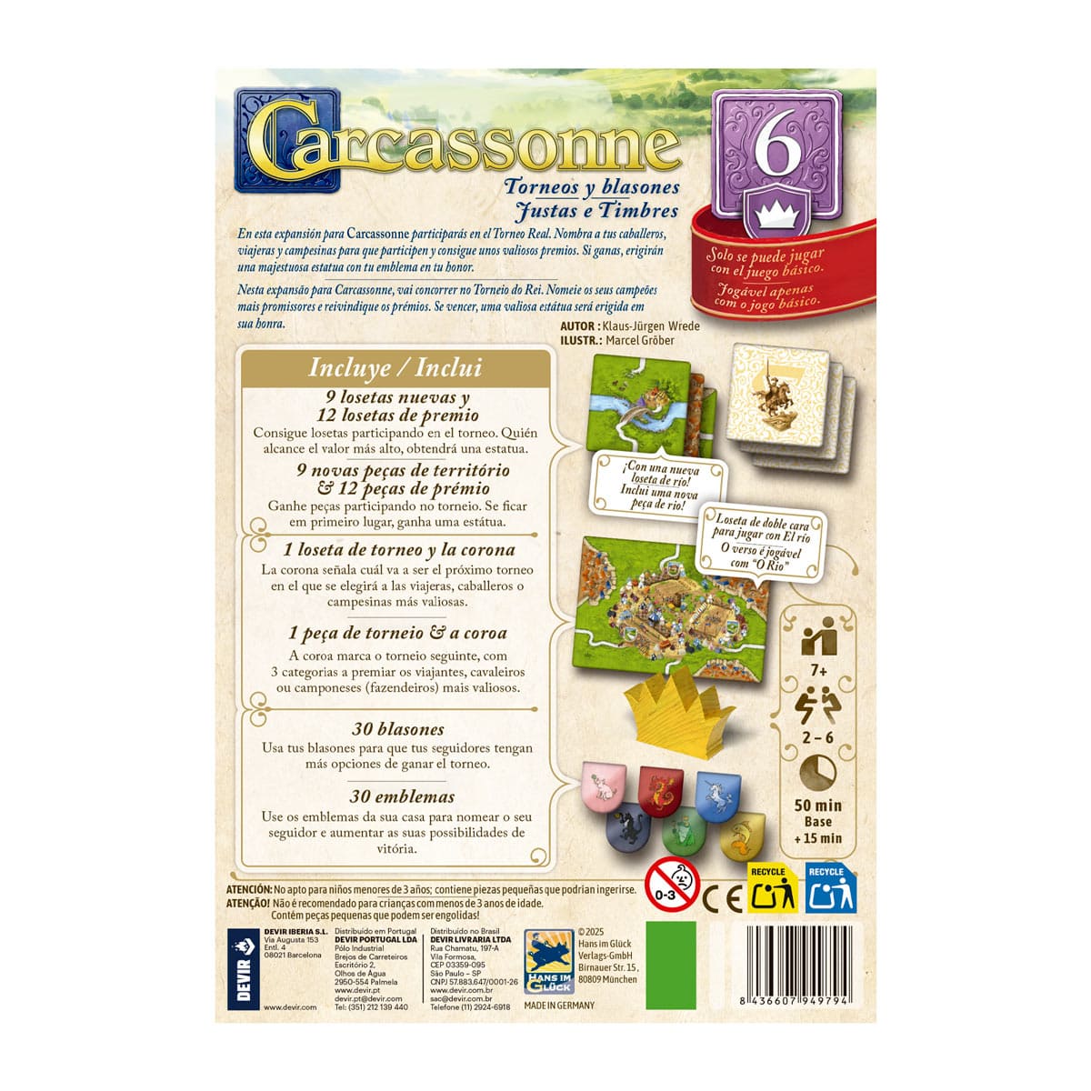 Carcassonne: Torneos y Blasones - Juegos de mesa - Adani Store