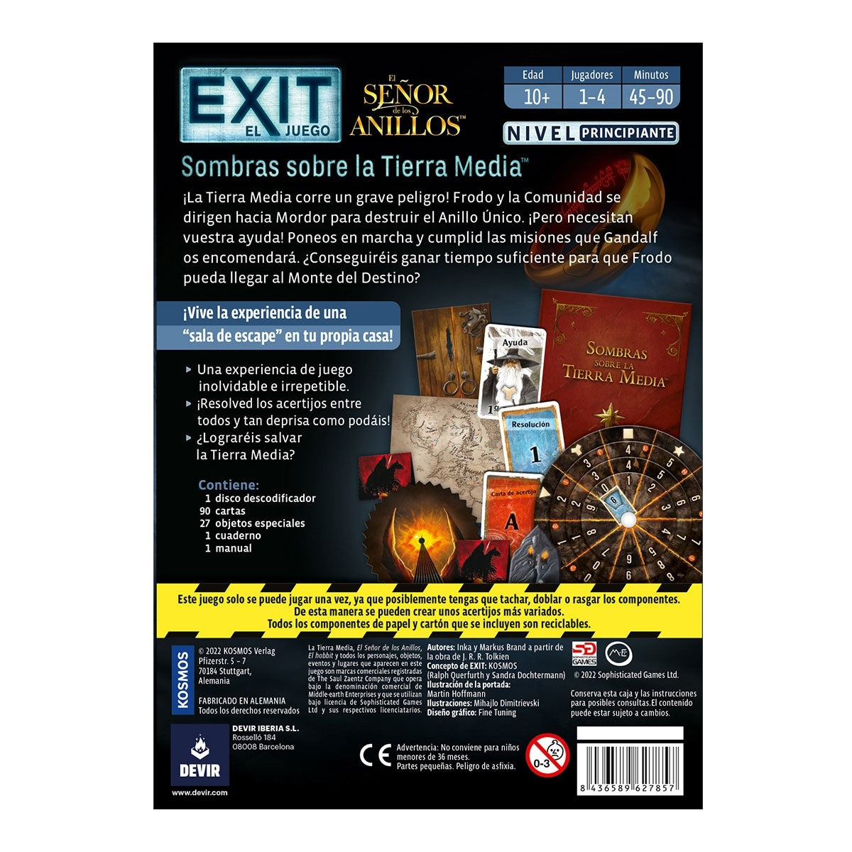 Exit: El señor de los Anillos Sombras sobre la Tierra Media - Juegos de mesa - Adani Store