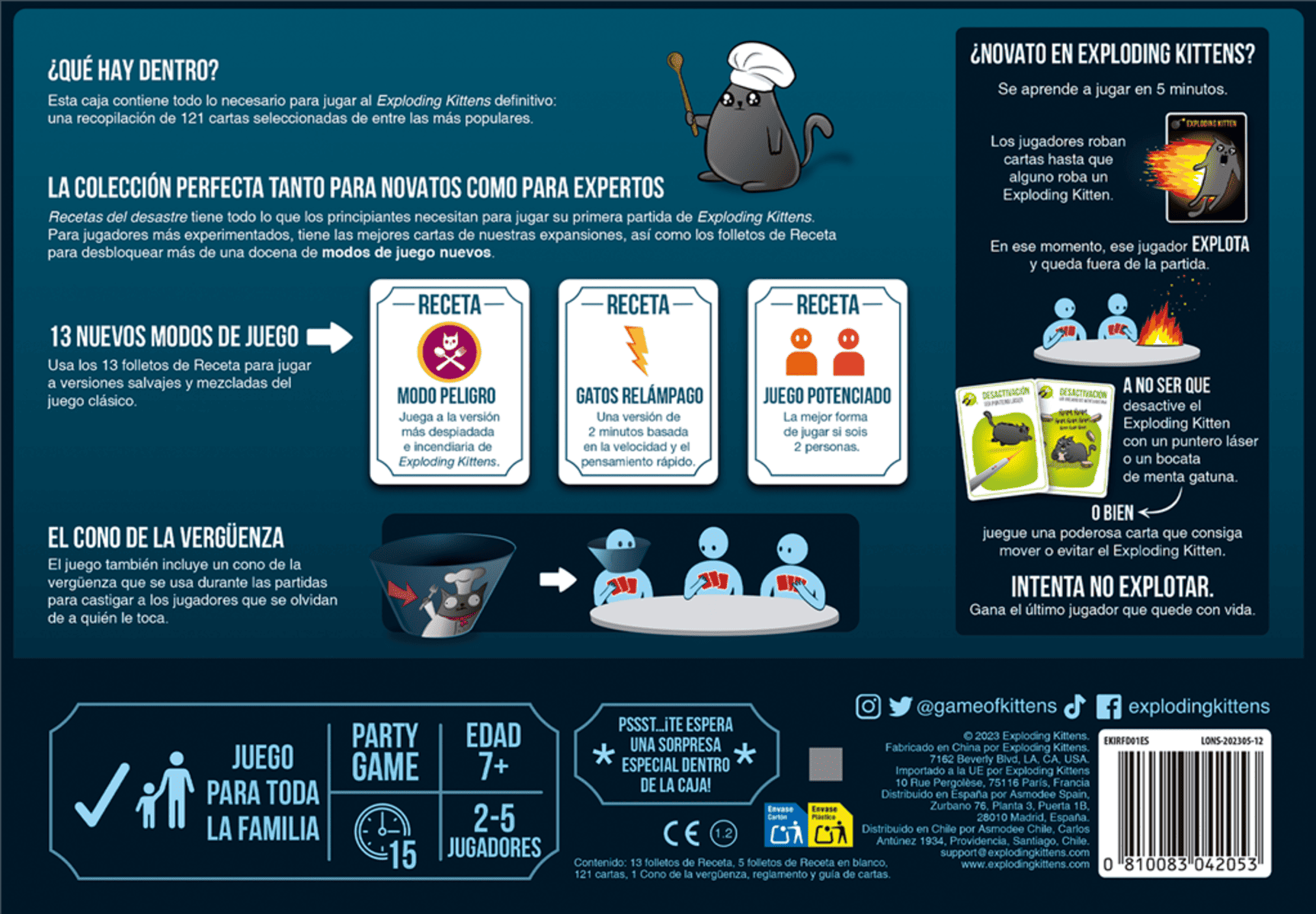 Exploding Kittens: Recetas del desastre - Juegos de mesa - Adani Store