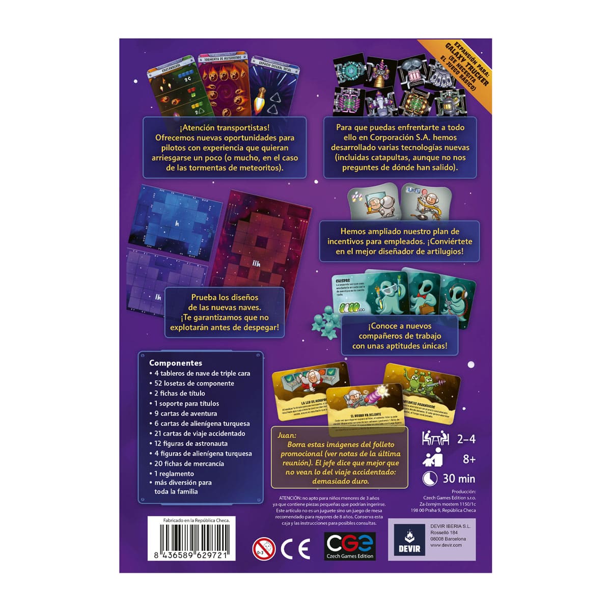 Galaxy Trucker: bocinas en el espacio - Juegos de mesa - Adani Store