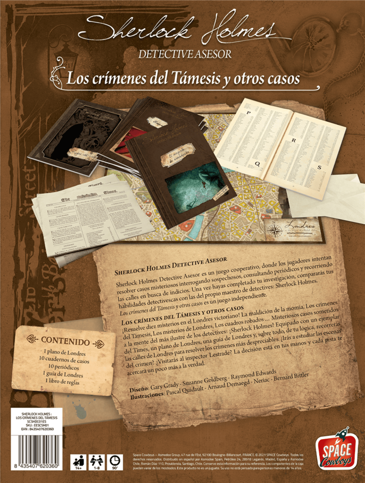 Sherlock Holmes Detective Asesor: Los crímenes del Támesis y otros casos - Juegos de mesa - Adani Store