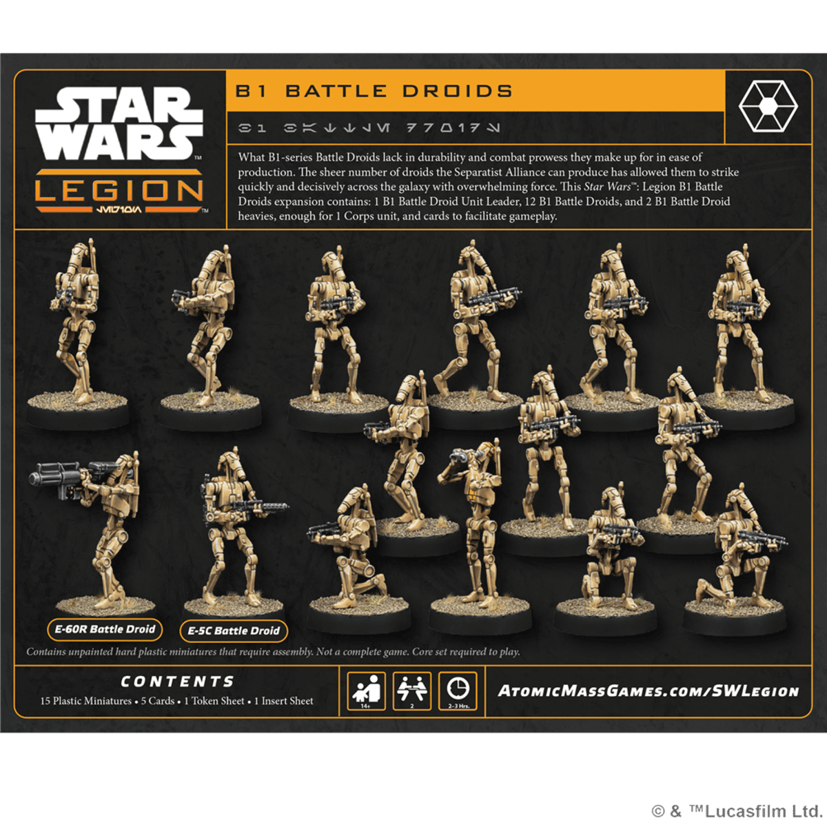 Star Wars Legión: B1 Battle Droid Unit - Juegos de mesa - Adani Store