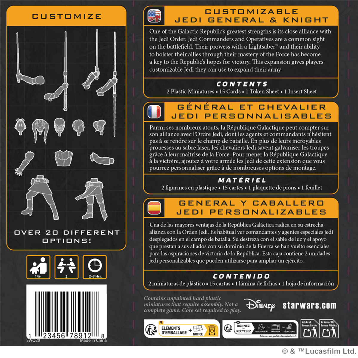 Star Wars Legión: Customizable Jedi General & Knight