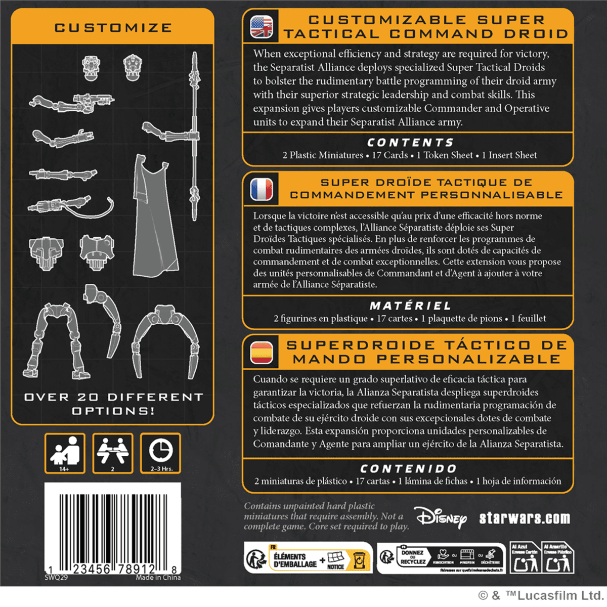 Star Wars Legión: Customizable Super Tactical Command Droid