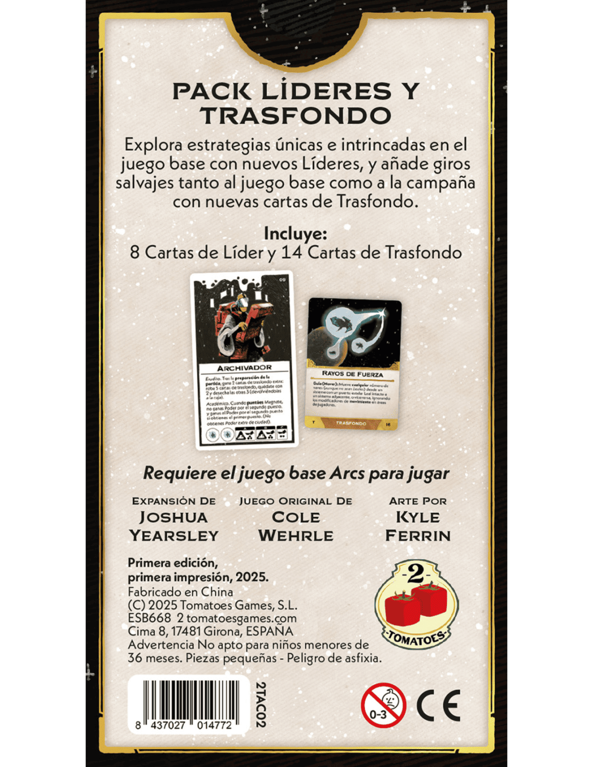 Arcs: Líderes y Trasfondo - Juegos de mesa - Adani Store