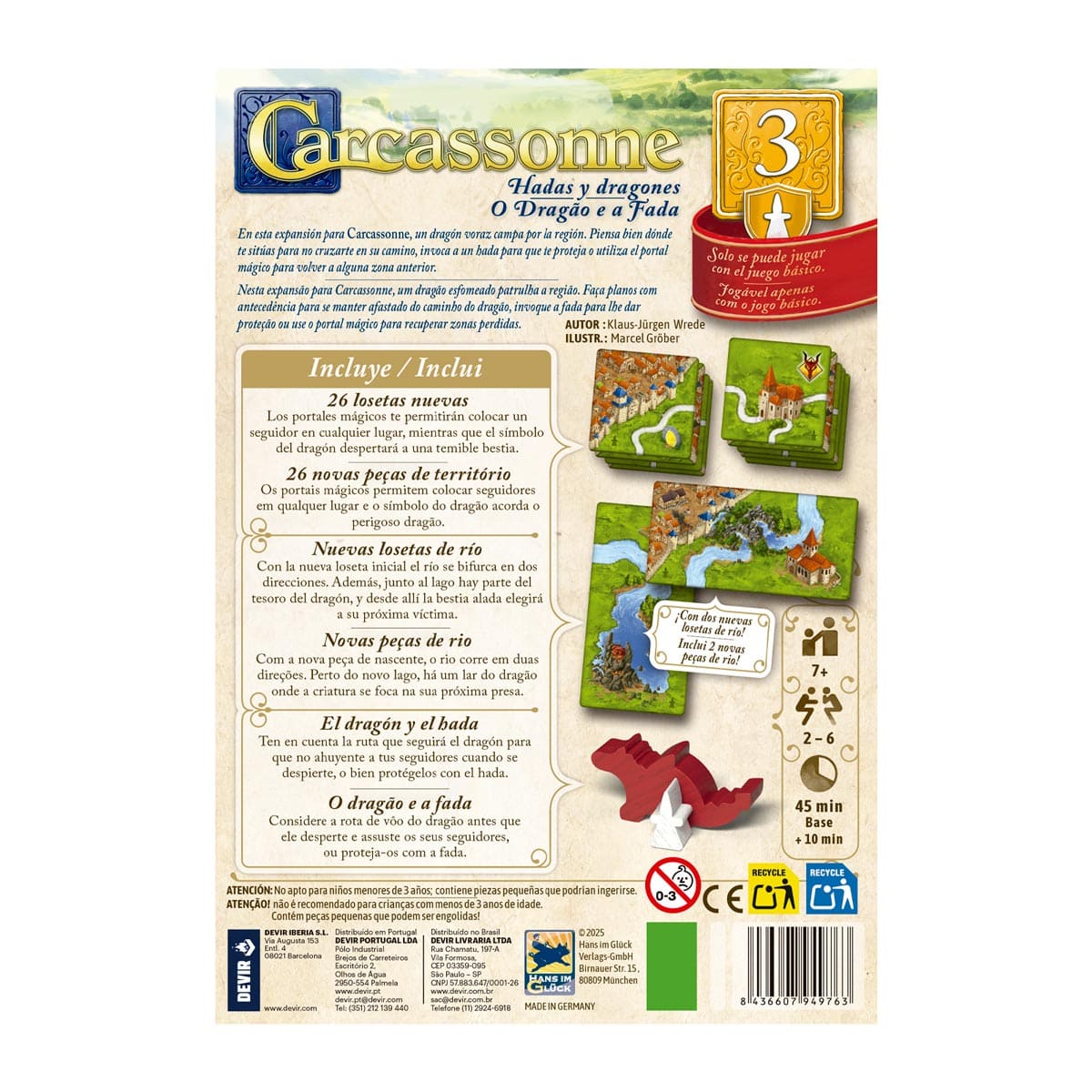 Carcassonne: Hadas y Dragones - Juegos de mesa - Adani Store