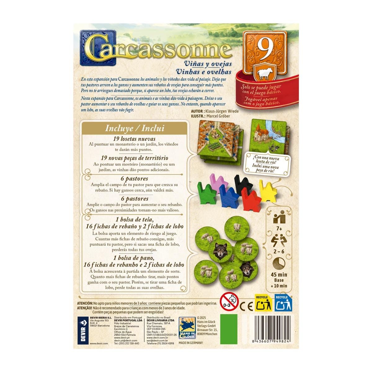 Carcassonne: Viñas y Ovejas - Juegos de mesa - Adani Store