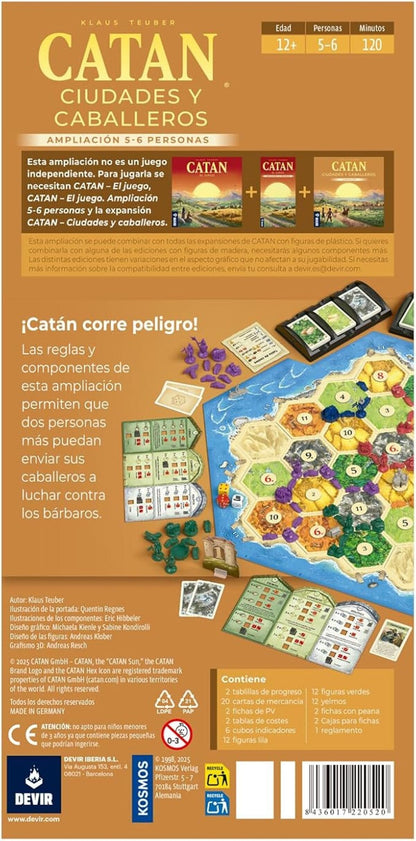 Catan: Ciudades y Caballeros 5-6 Jugadores - Juegos de mesa - Adani Store