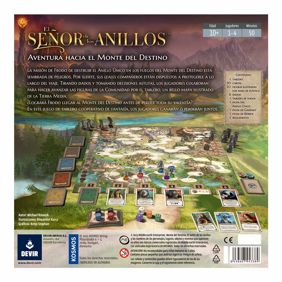El Señor de los Anillos: Aventura hacia el Monte del Destino - Juegos de mesa - Adani Store