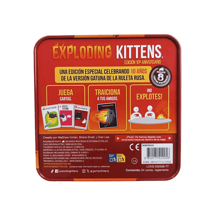 Exploding Kittens: Edición 10º Aniversario - Juegos de mesa - Adani Store