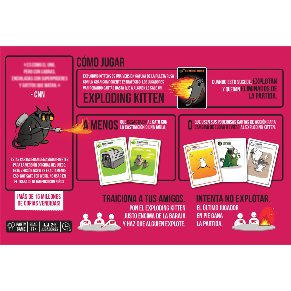 Exploding Kittens: Edición NSFW - Juegos de mesa - Adani Store