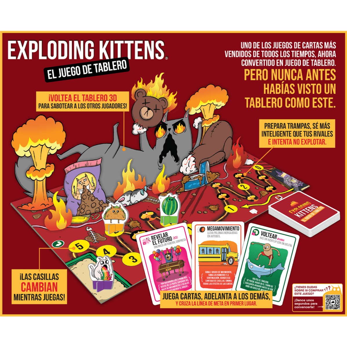 Exploding Kittens: El juego de tablero - Juegos de mesa - Adani Store
