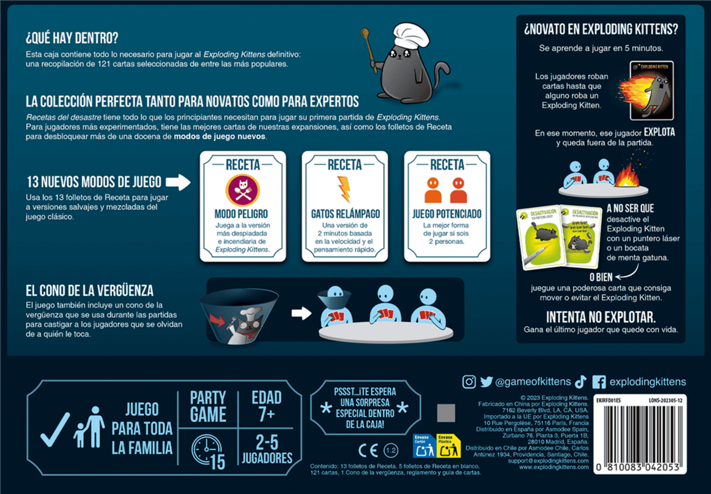 Exploding Kittens: Recetas del desastre - Juegos de mesa - Adani Store