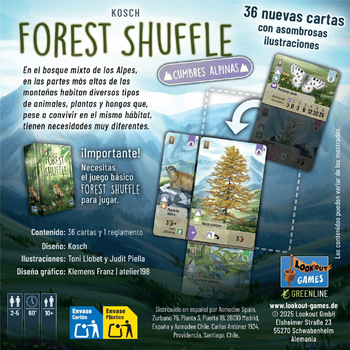 Forest Shuffle Cumbres alpinas - Juegos de mesa - Adani Store