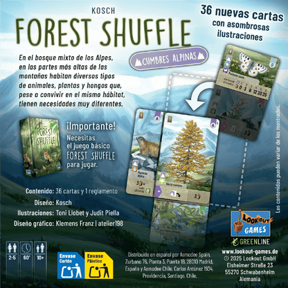 Forest Shuffle Cumbres alpinas - Juegos de mesa - Adani Store
