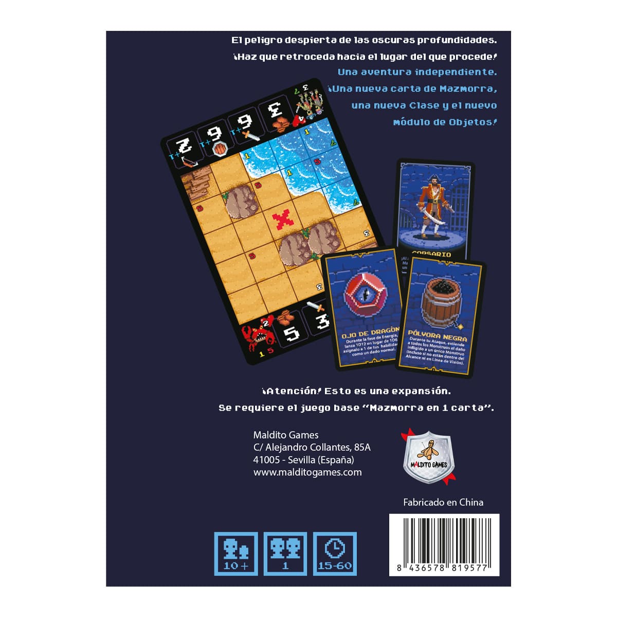 Mazmorra en 1 carta: Lucha en el puerto - Juegos de mesa - Adani Store