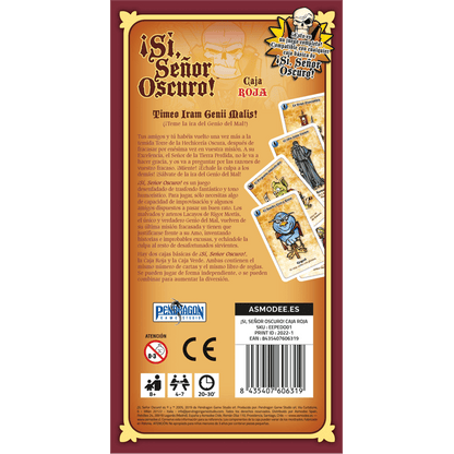 ¡Sí, Señor Oscuro! Caja Roja - Juegos de mesa - Adani Store