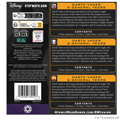 Star Wars Legión: Darth Vader & General Veers - Juegos de mesa - Adani Store