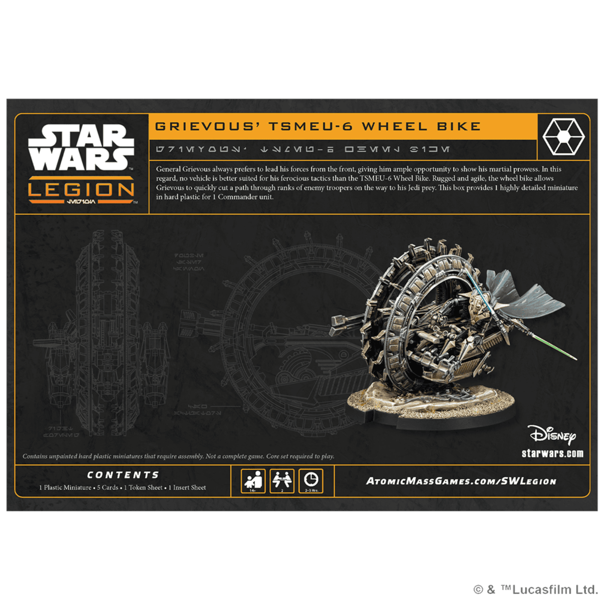 Star Wars Legión: General Grievous' TSMEU‑6 Wheel Bike – Juegos de Mesa – Adani Store