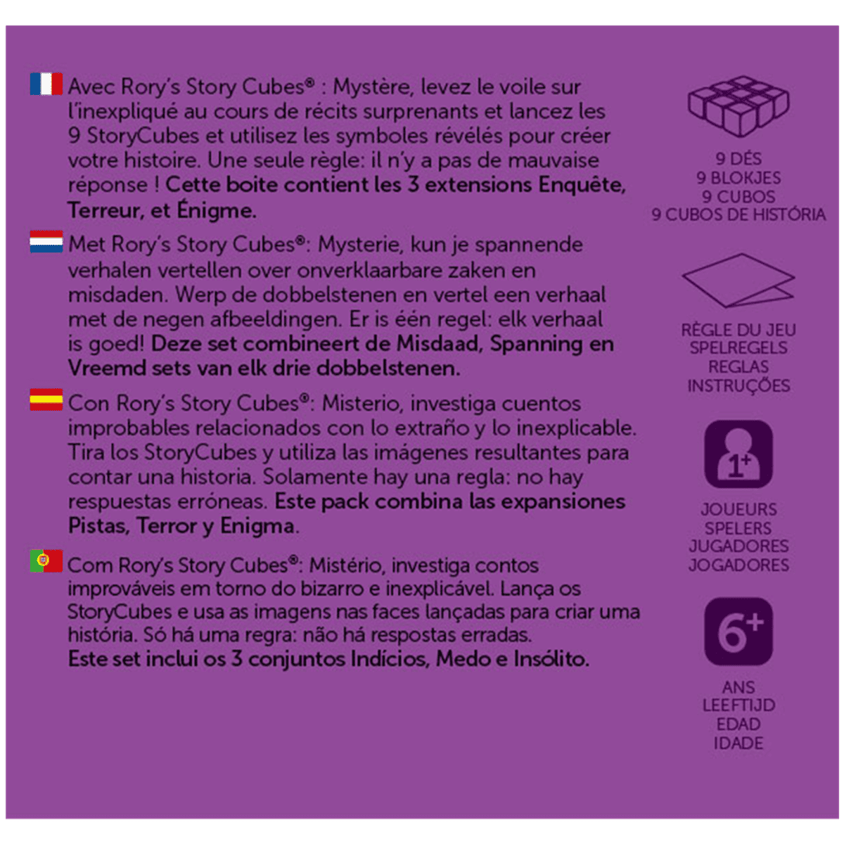 Story Cubes: Misterio - Juegos de mesa - Adani Store