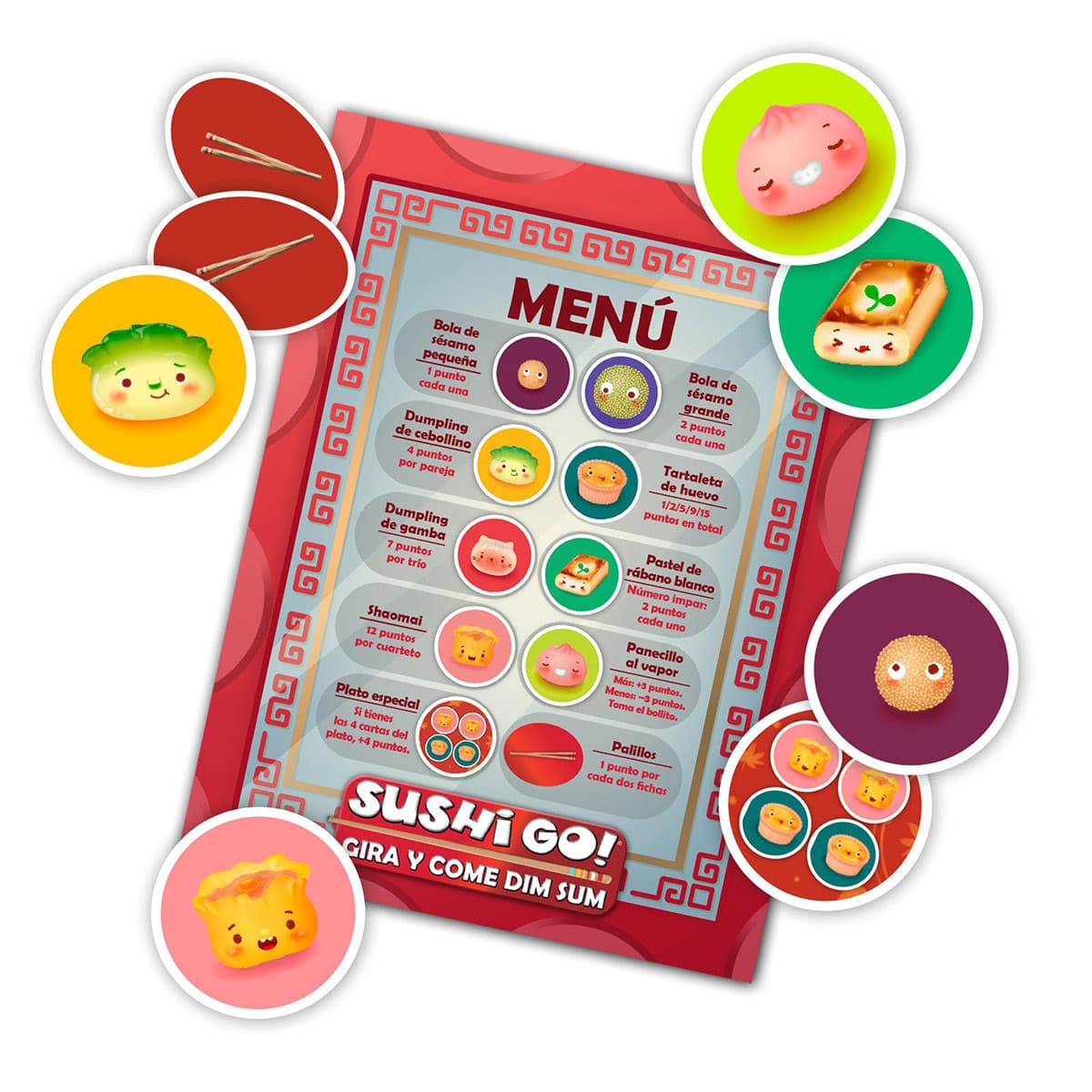 Sushi Go!: Gira y come dim sum - Juegos de mesa - Adani Store