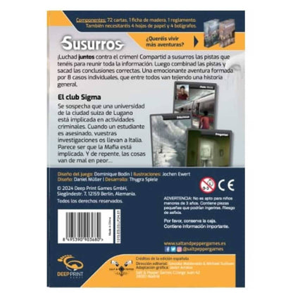 Susurros: El club Sigma - Juegos de mesa - Adani Store