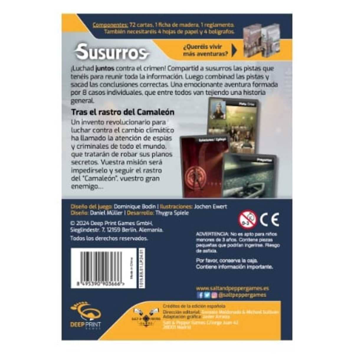 Susurros: Tras el rastro del Camaleón - Juegos de mesa - Adani Store