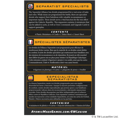 Star Wars Legión: Separatist Specialists