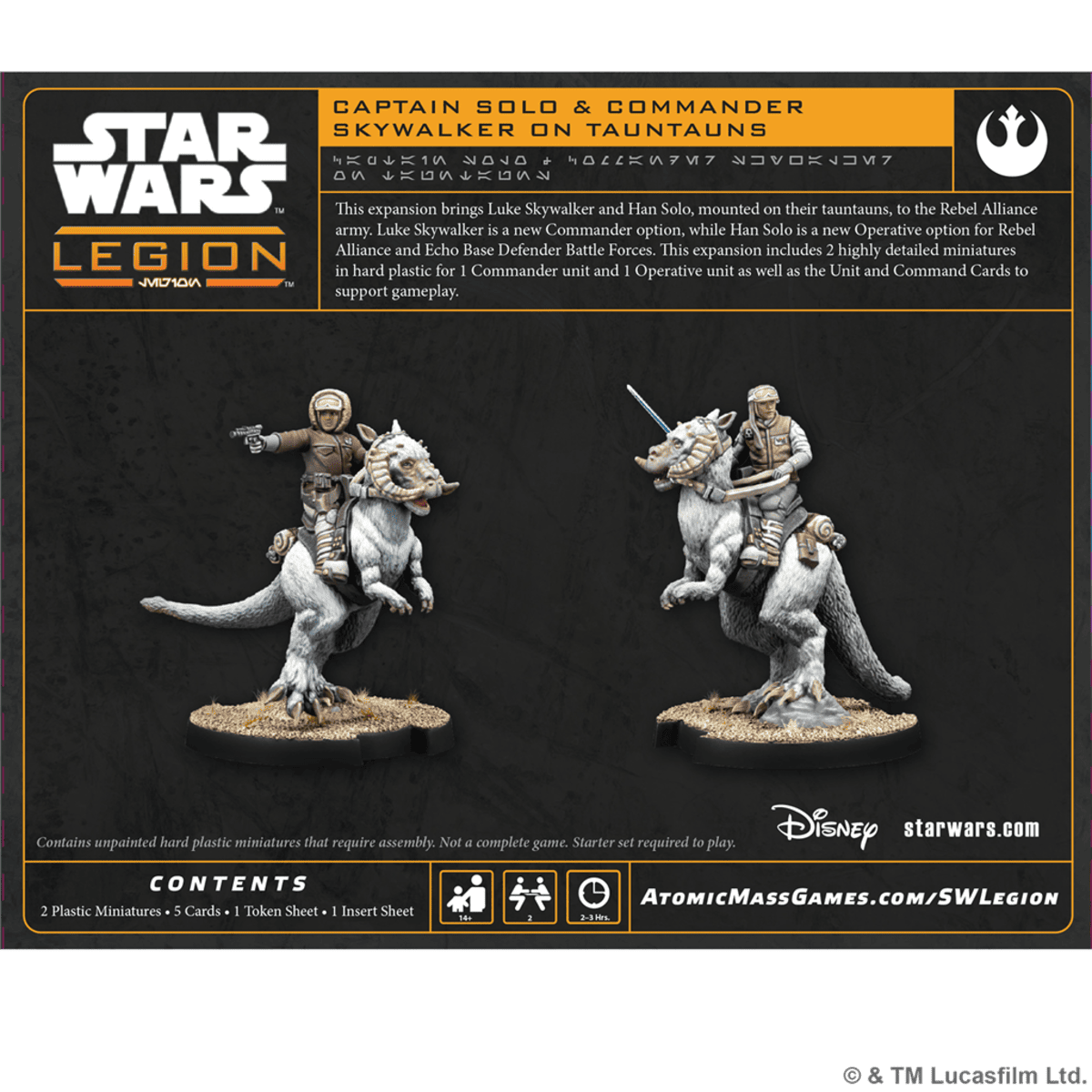 Star Wars Legión: Han Solo & Luke Skywalker on Tauntaun