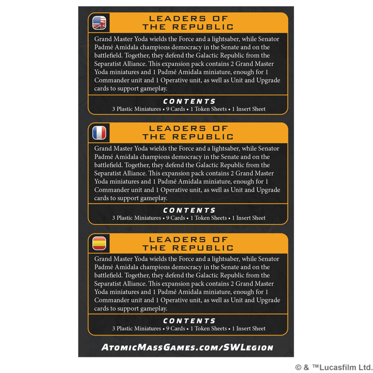 Star Wars Legión: Leaders of the Republic
