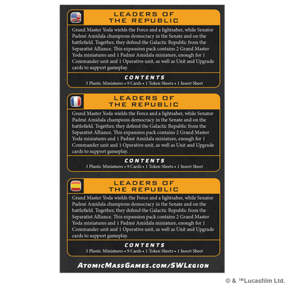 Star Wars Legión: Leaders of the Republic