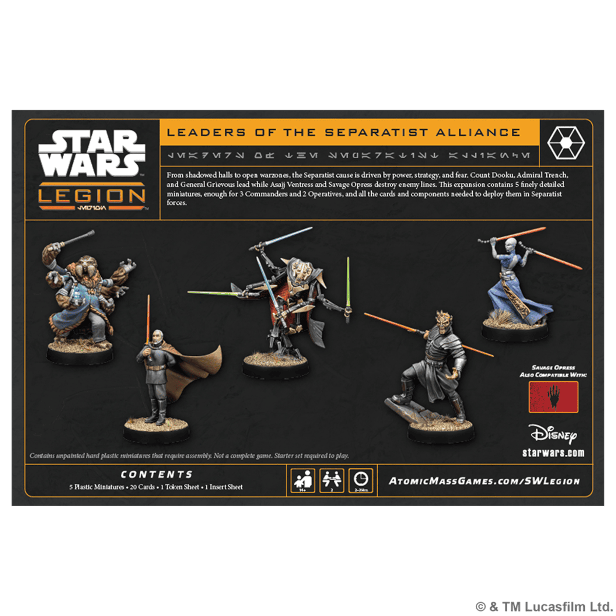 Star Wars Legión: Leaders of the Separatist Alliance