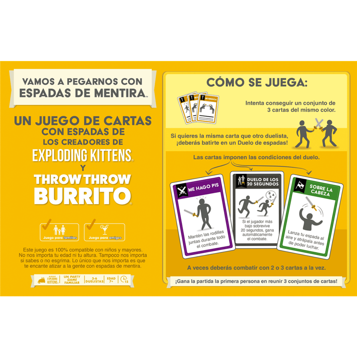 Vamos a pegarnos con espadas de mentira - Juegos de mesa - Adani Store